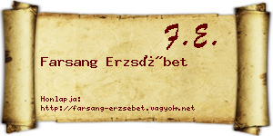 Farsang Erzsébet névjegykártya